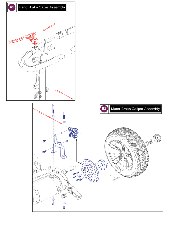Motor Brake Caliper Assy