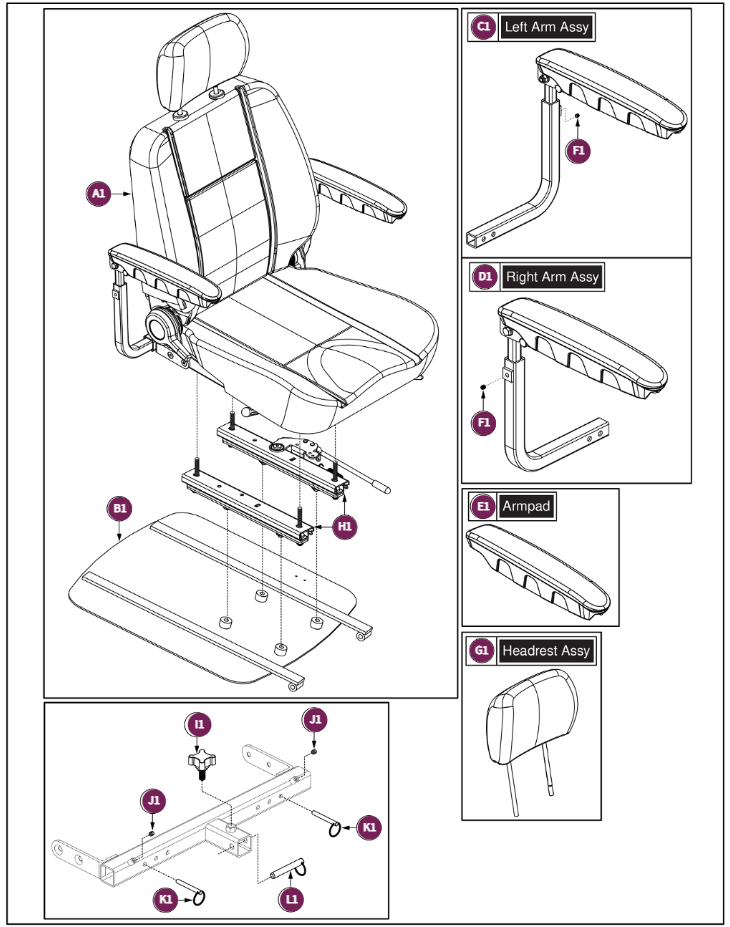 Seat Assy, BAJA Raptor 2
