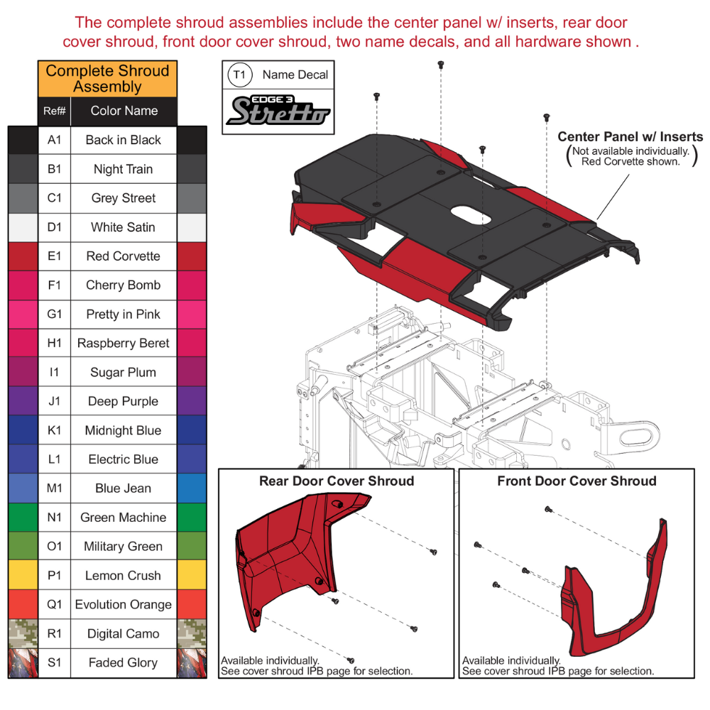 Center Shroud w/ Painted Inserts