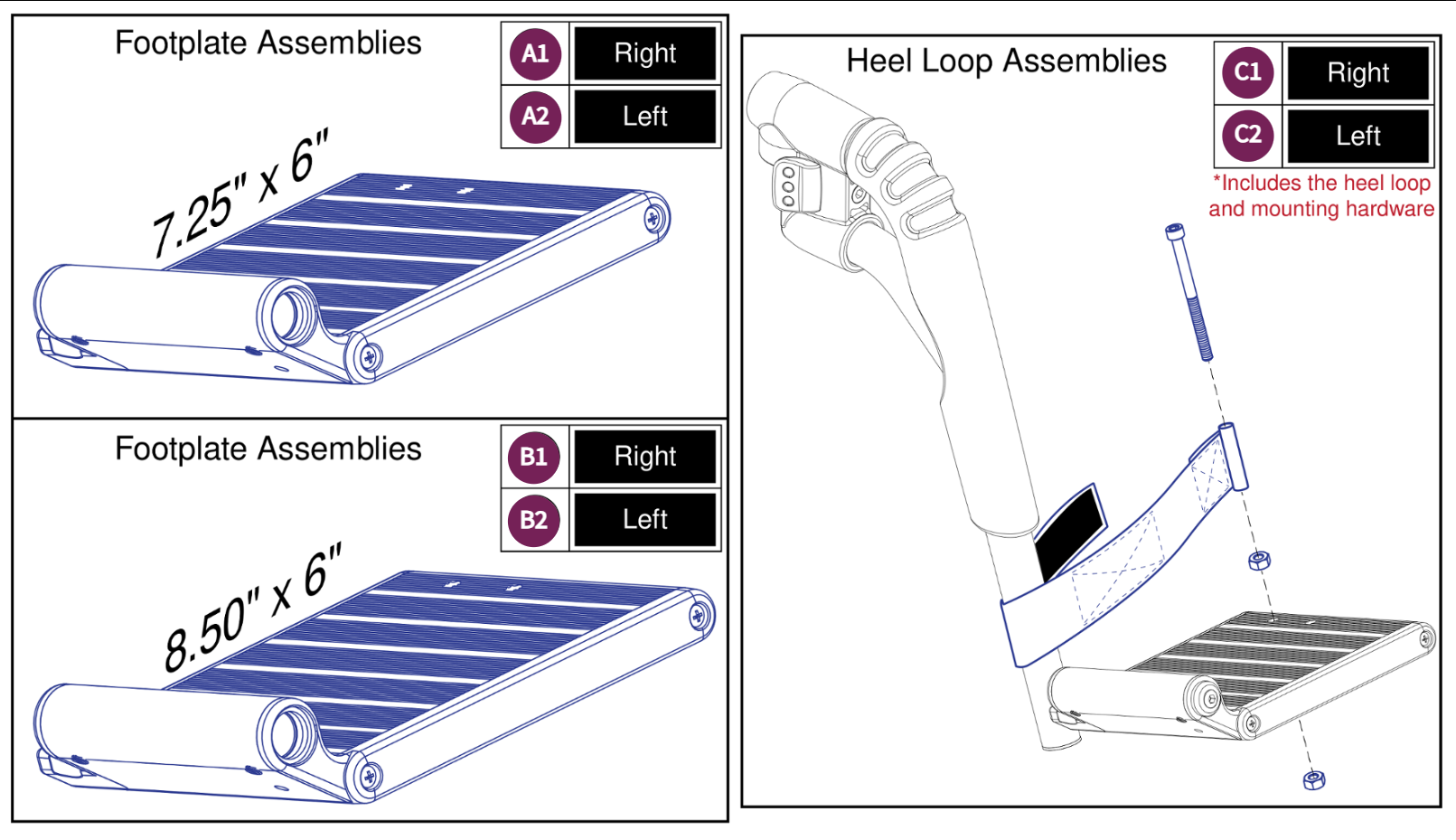 Standard Foot Plates Style#8 Swing-away