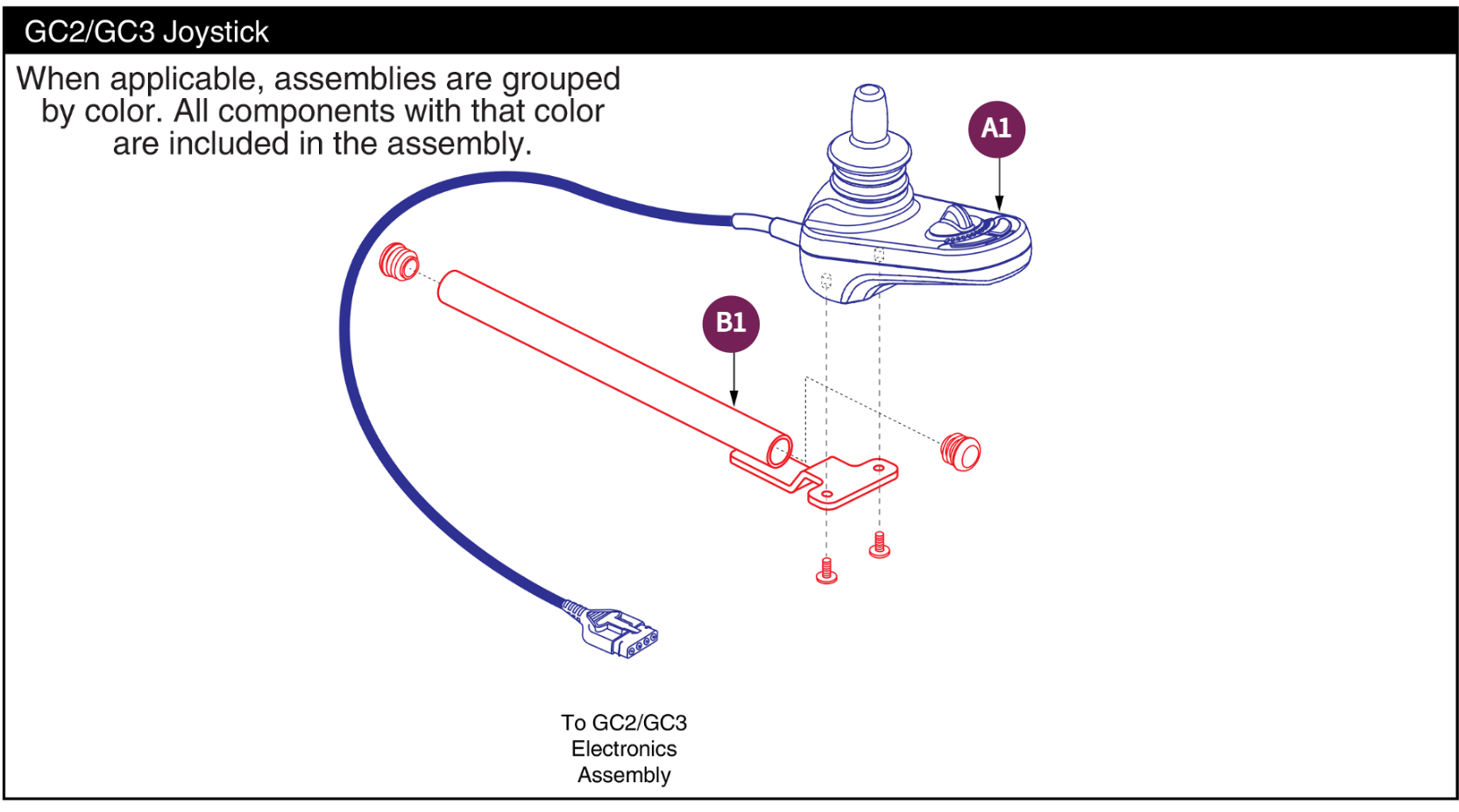 Joystick Assy, GC3, Jazzy Select 6 2.0