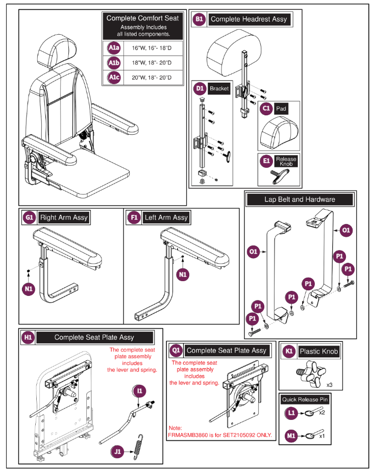Blk Vyl,Hi-back,115°LTD Recl,SolidSeatPan,16"-20"