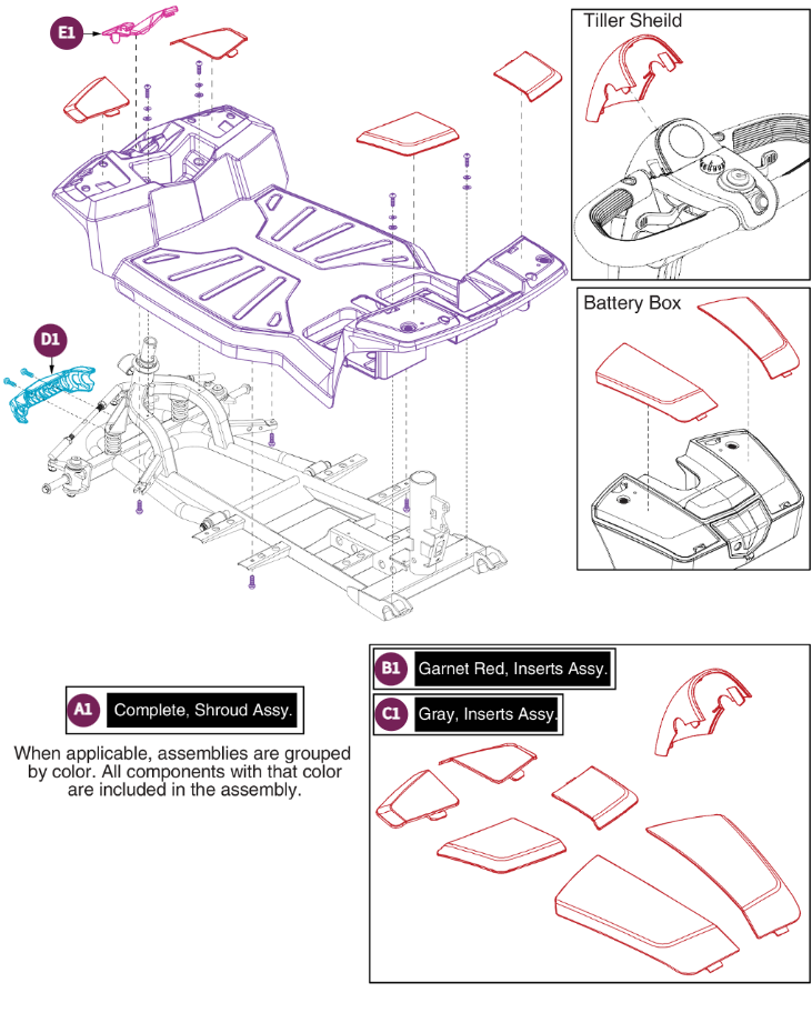 Front Shroud/Inserts, GoGo Endurance