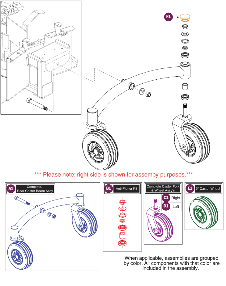 Rear Articulating Beam, Jazzy Air 2