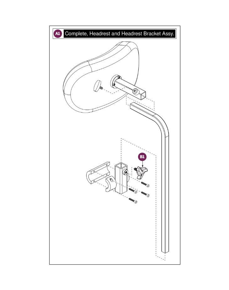 Headrest & Headrest Bracket Assy