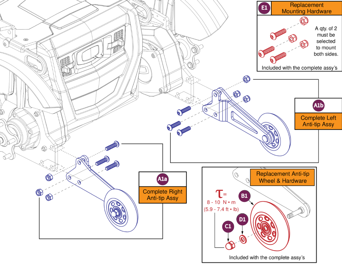 Anti-tip Assembly, 4Front2
