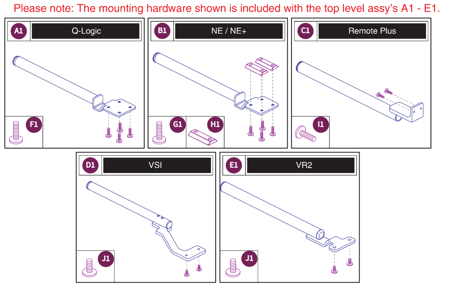 Fixed Joystick Mounts, Quantum Joysticks