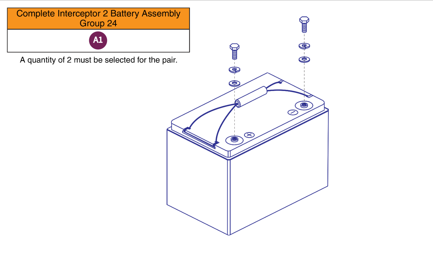Group 24 Battery Assembly, Interceptor 2