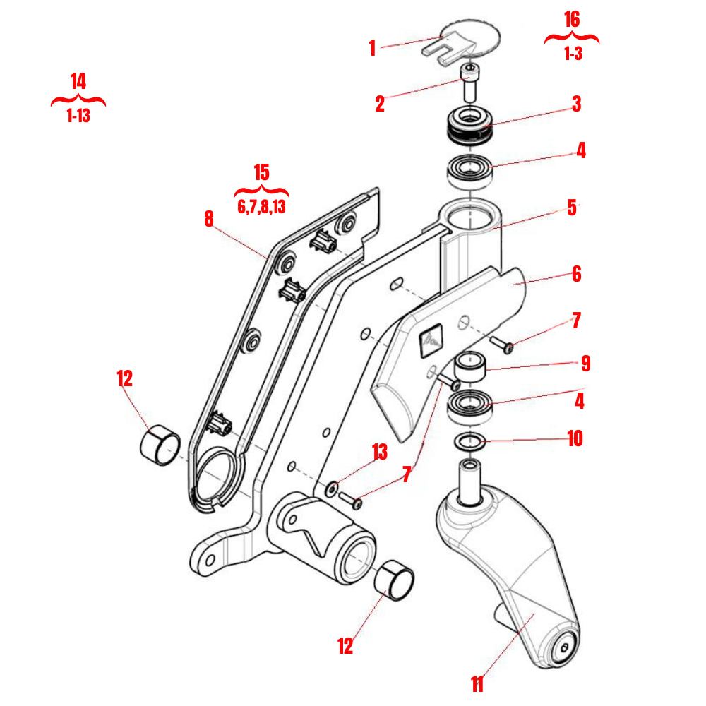 M5 Swing Arm Rear Right