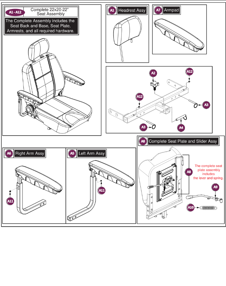 High Back, Captain Seat, Ultra Comfort, 22x20-22"