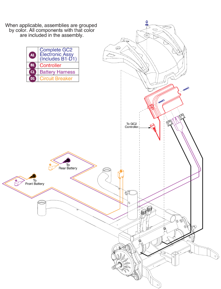 GC2 Electronic Assy,For S/N begining w/JB1 or JB3