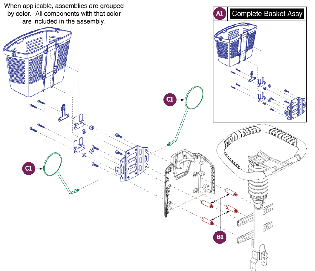 Basket Assy, Pursuit Sport-MV714