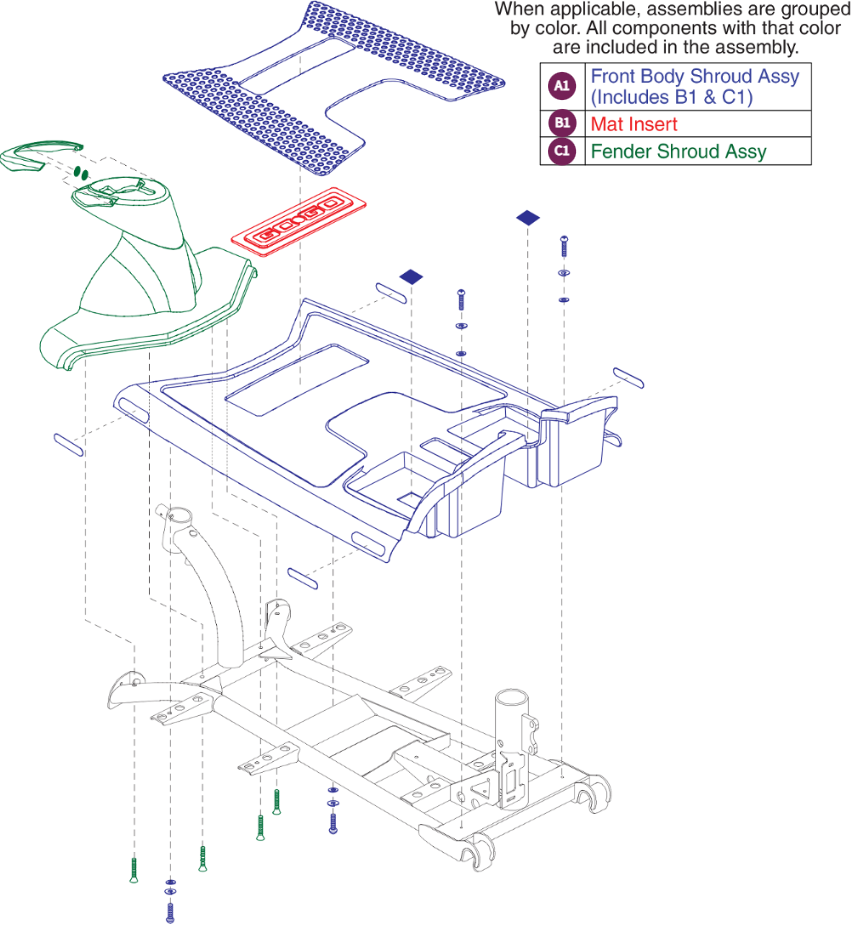 Front Shroud, 3 Wheel, GoGo Sport