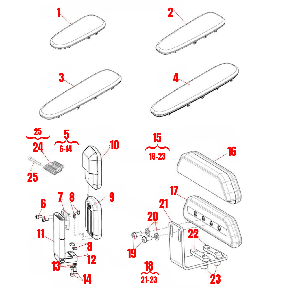 Gel Arm Pads, Side Supports, Elbow Supports