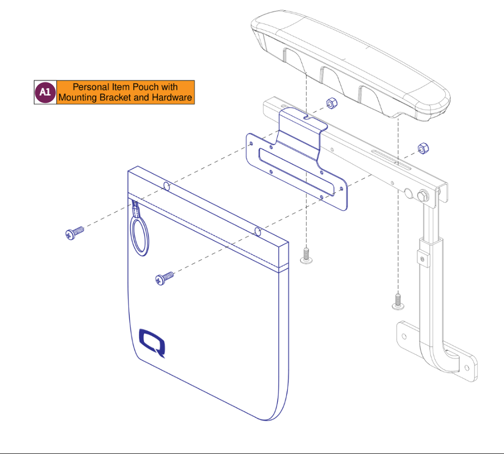 Personal Item Pouch, Q-Captain Arm Mounted