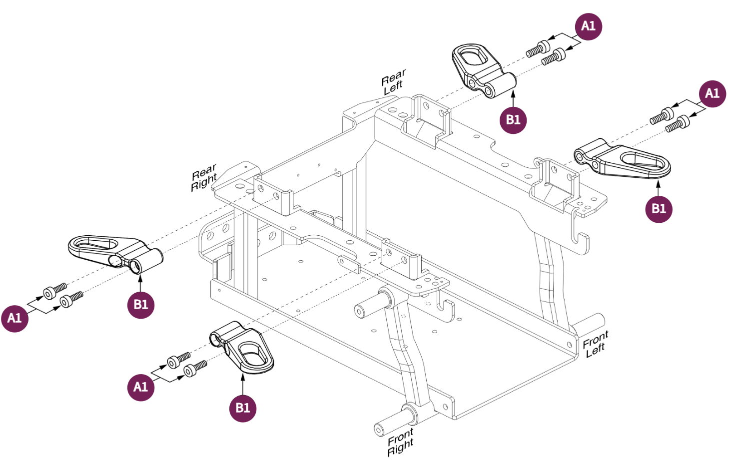 Transit Loop Assy, Jazzy 600 ES