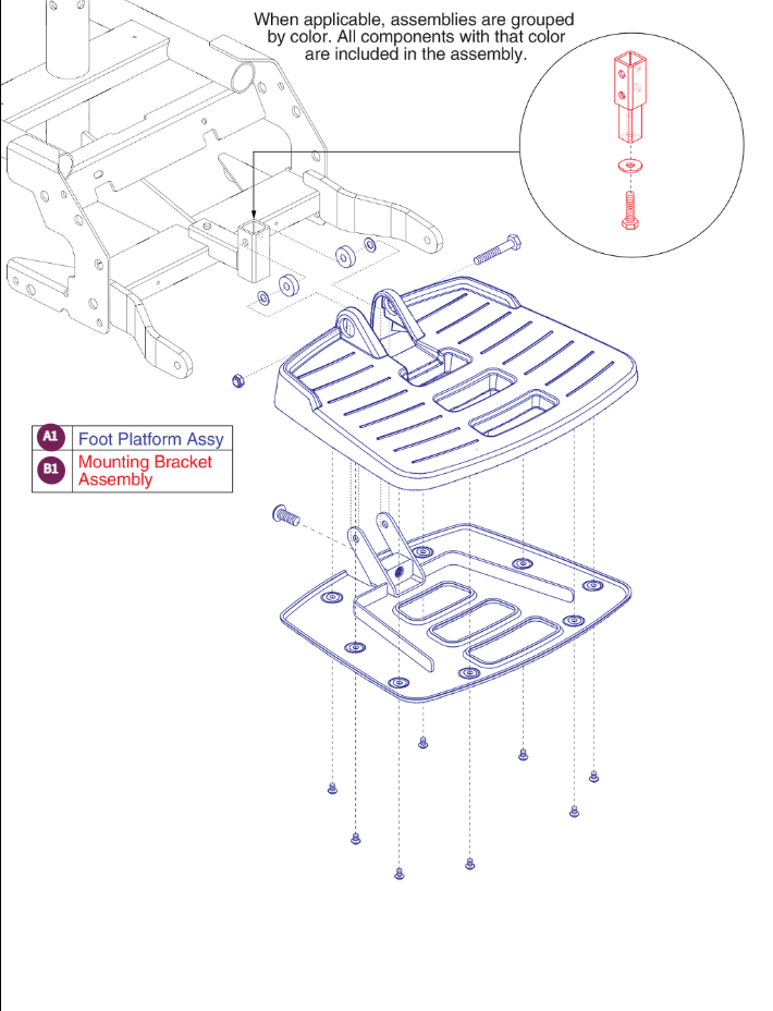 Footplate Assy, For S/N begining w/ JB1 or JB3