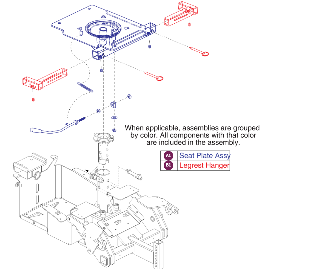 Seat Frame Assy - Clover Leaf