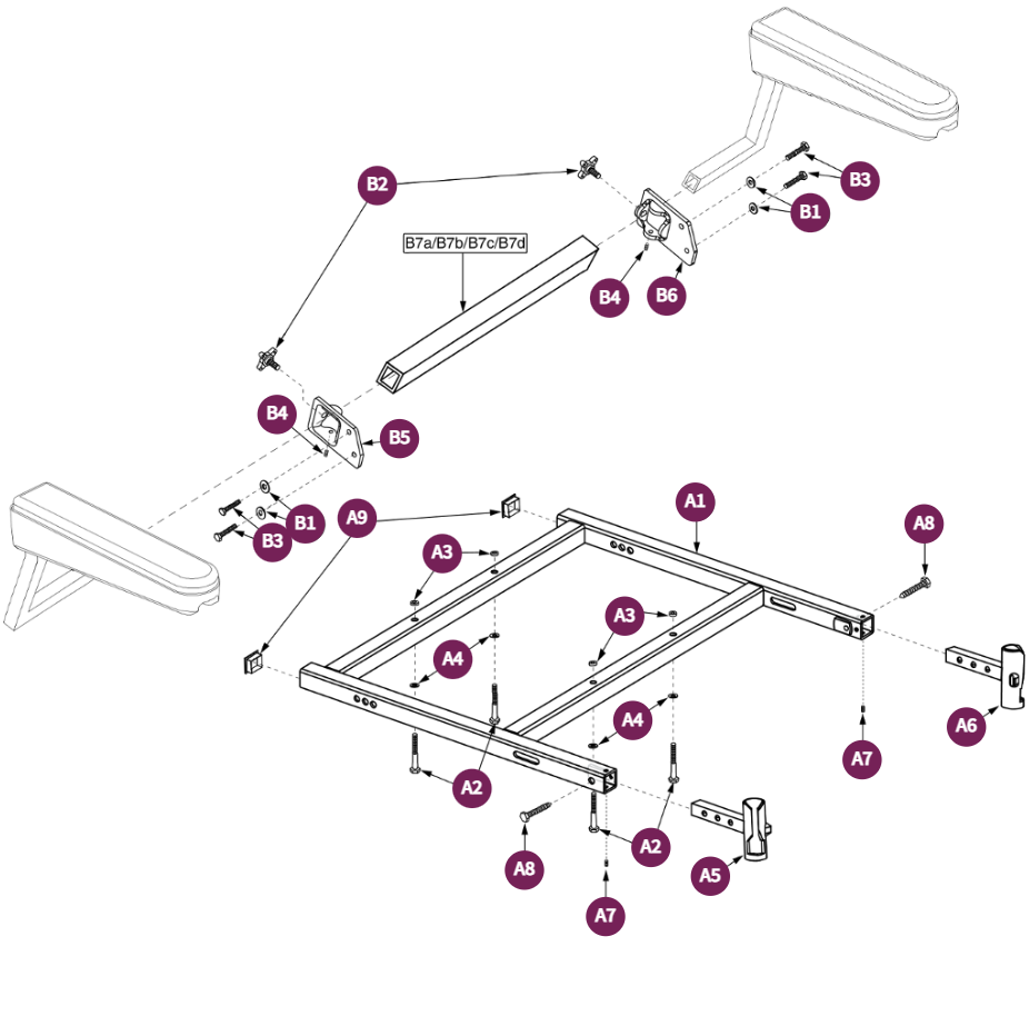H-Frame-ELR SA Taper Pin Square H-Frame 22-28W