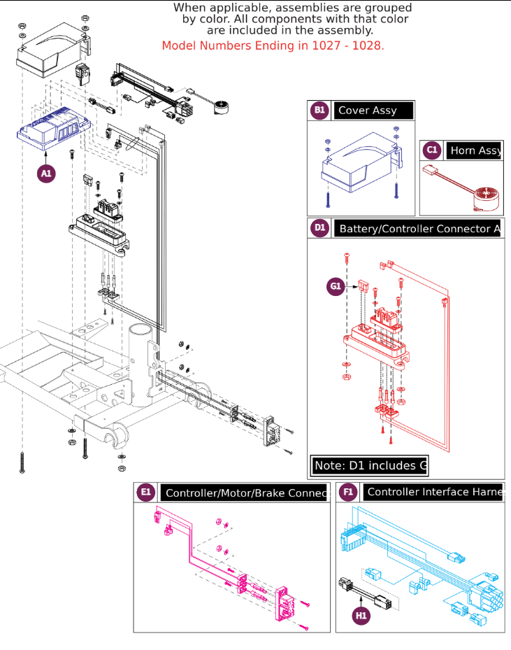 With Delta Tiller (Models Ending in 1027-1028)