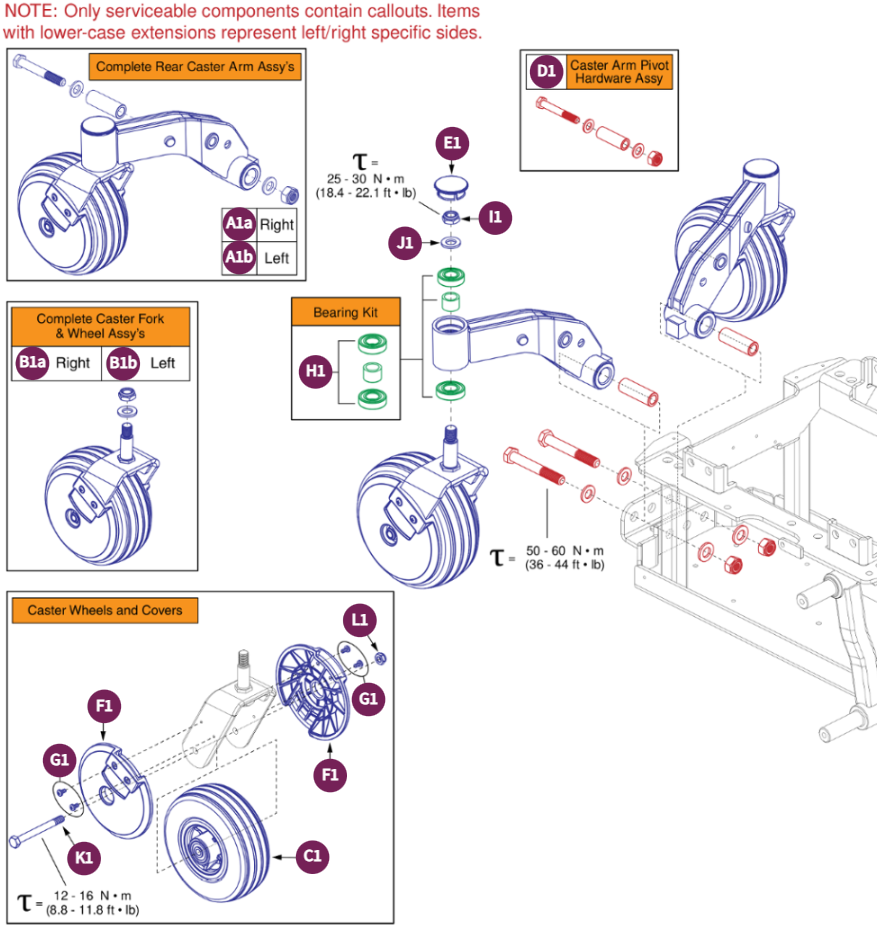 Rear Caster Arms, Q6 Edge 3