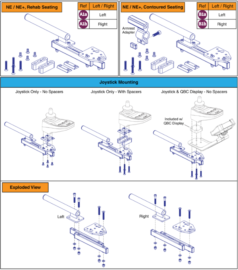 Basic Swing-away Joystick Mount - NE & NE+