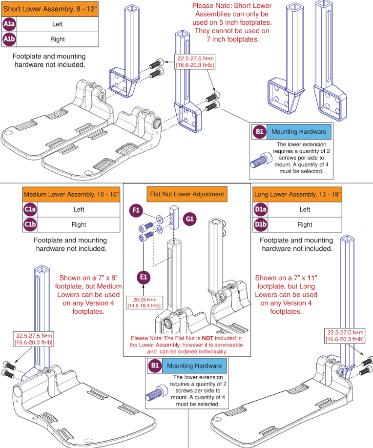 Version 4 AFP & Center Mount Lower Extensions