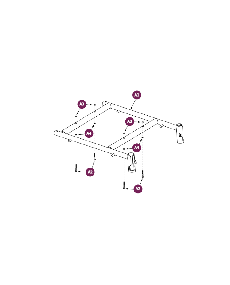 H-Frame-Recl Seat-H-Frame ELR SA Tap Pin x 20W