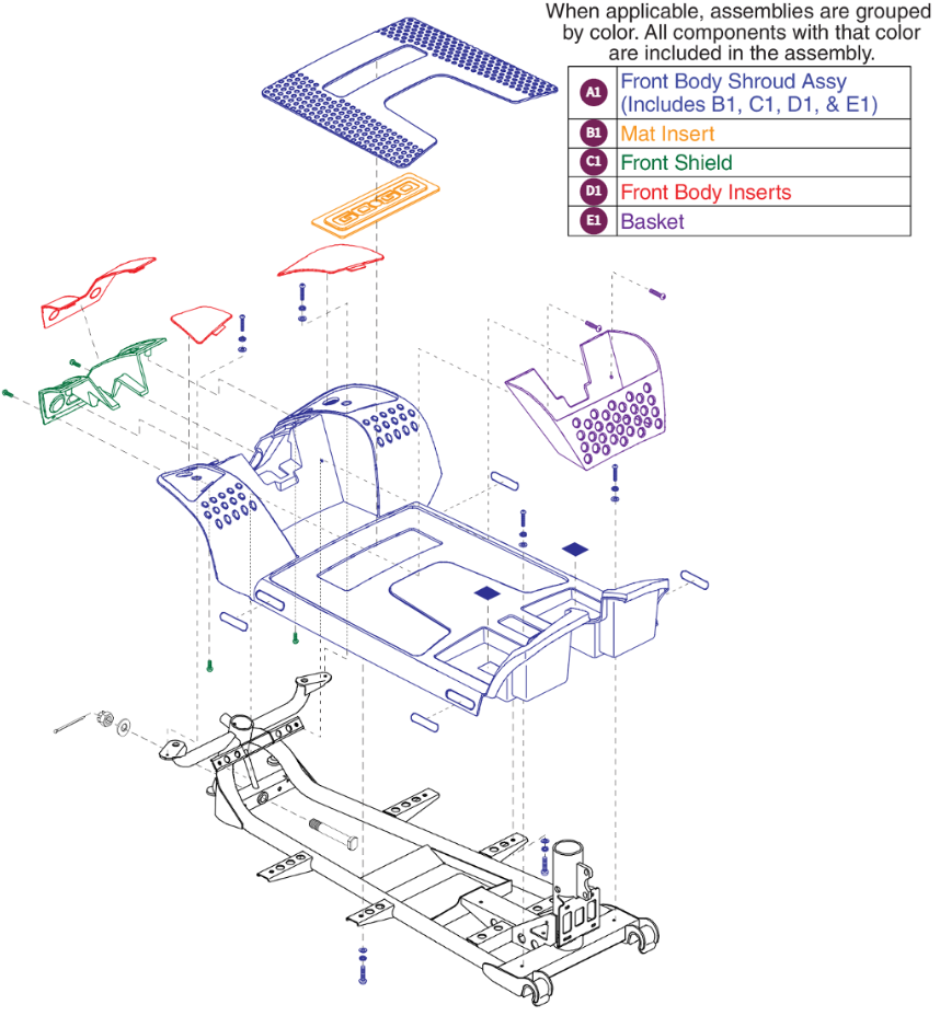 Front Shroud, 4 Wheel, GoGo Sport