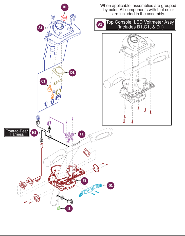 Console Assy, for S39/S49 Models