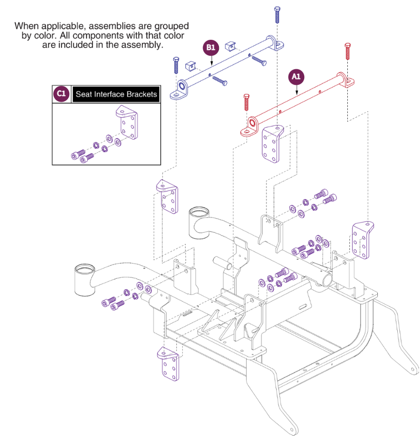 Seat Tower Assy, Elite HD
