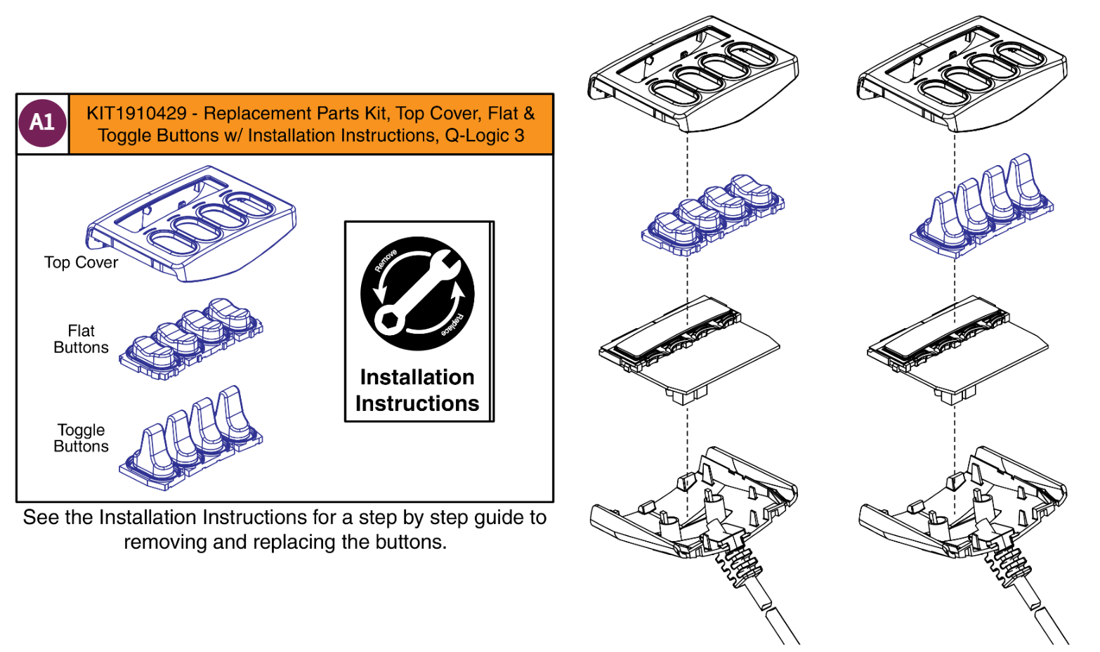 iAccess Toggle and Button Replacement Kit