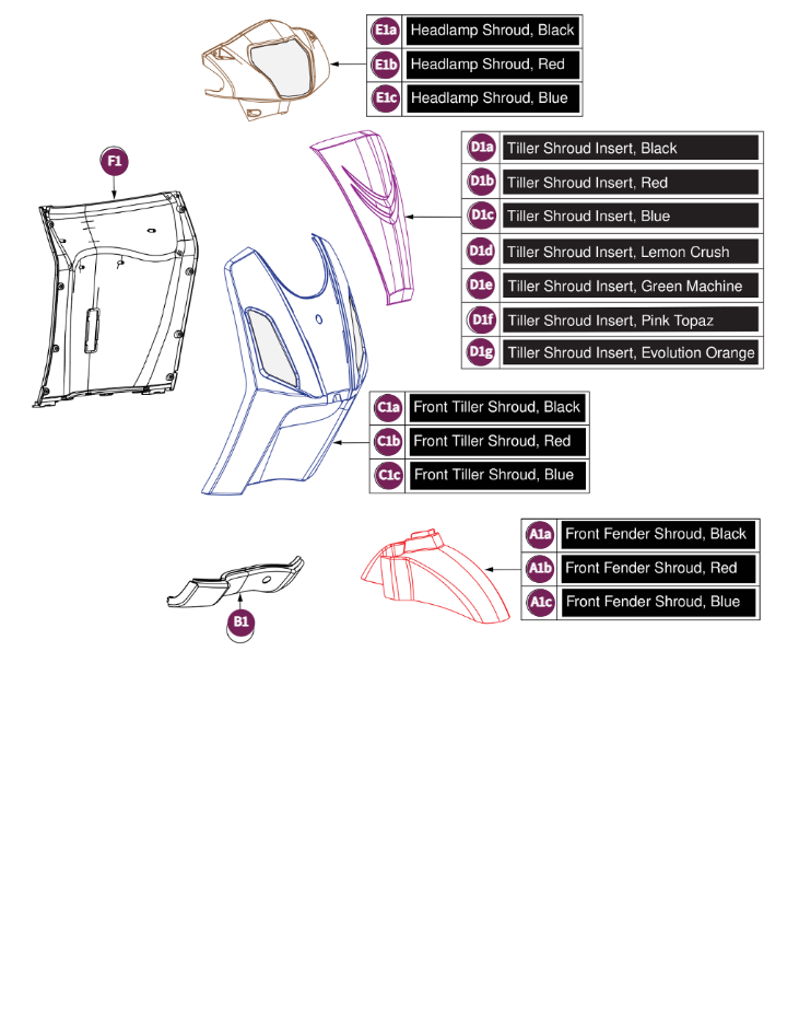 Front Shroud Assy, BAJA Raptor 2