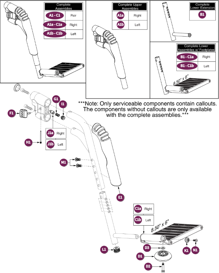 70°Style#8 Swing-away w/8.5"x6" Footplate
