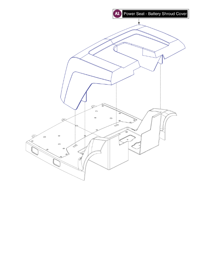 Power Seat - Battery Shroud Cover