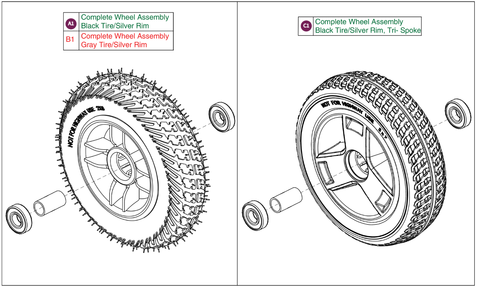 Front 4Whl, For S40X/S44X Models