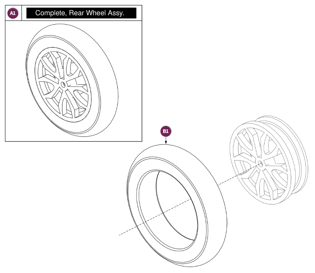 Rear Wheel BAJA Raptor 2