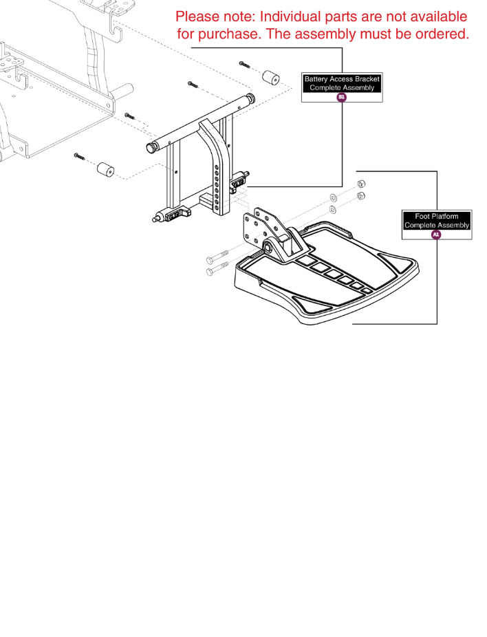 FootPlatform Assy w/Battery Access Bracket