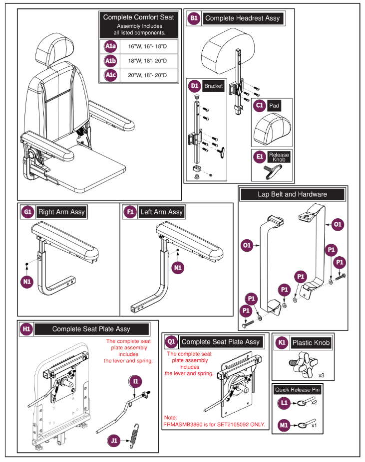 Blk Vyl,Hi-back,115°LTD Recl,SolidSeatPan,16"-20"