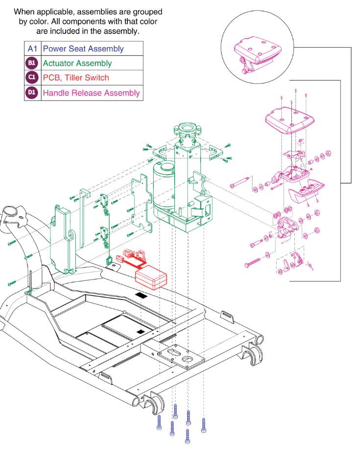 Power Seat & Lock-up Assy