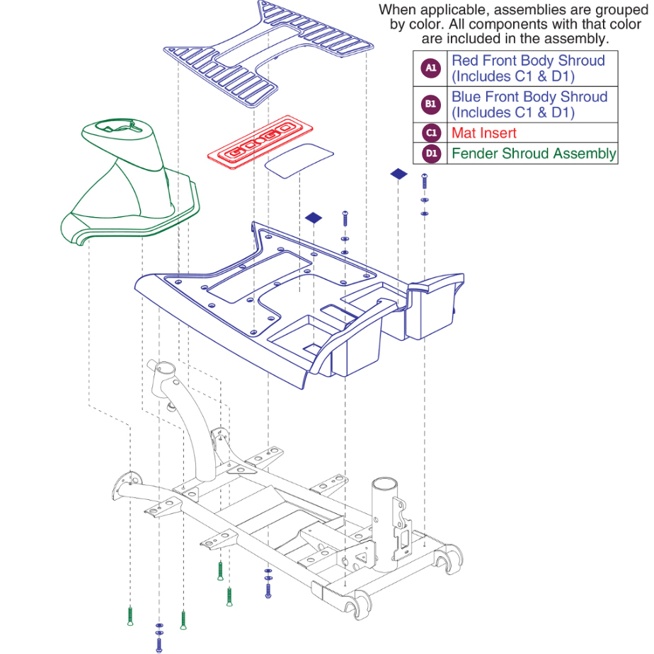 Front Shroud Assy for S40X Models