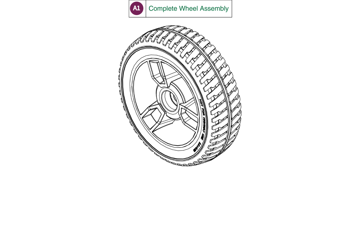 Rear Wheel, Jazzy ZTS