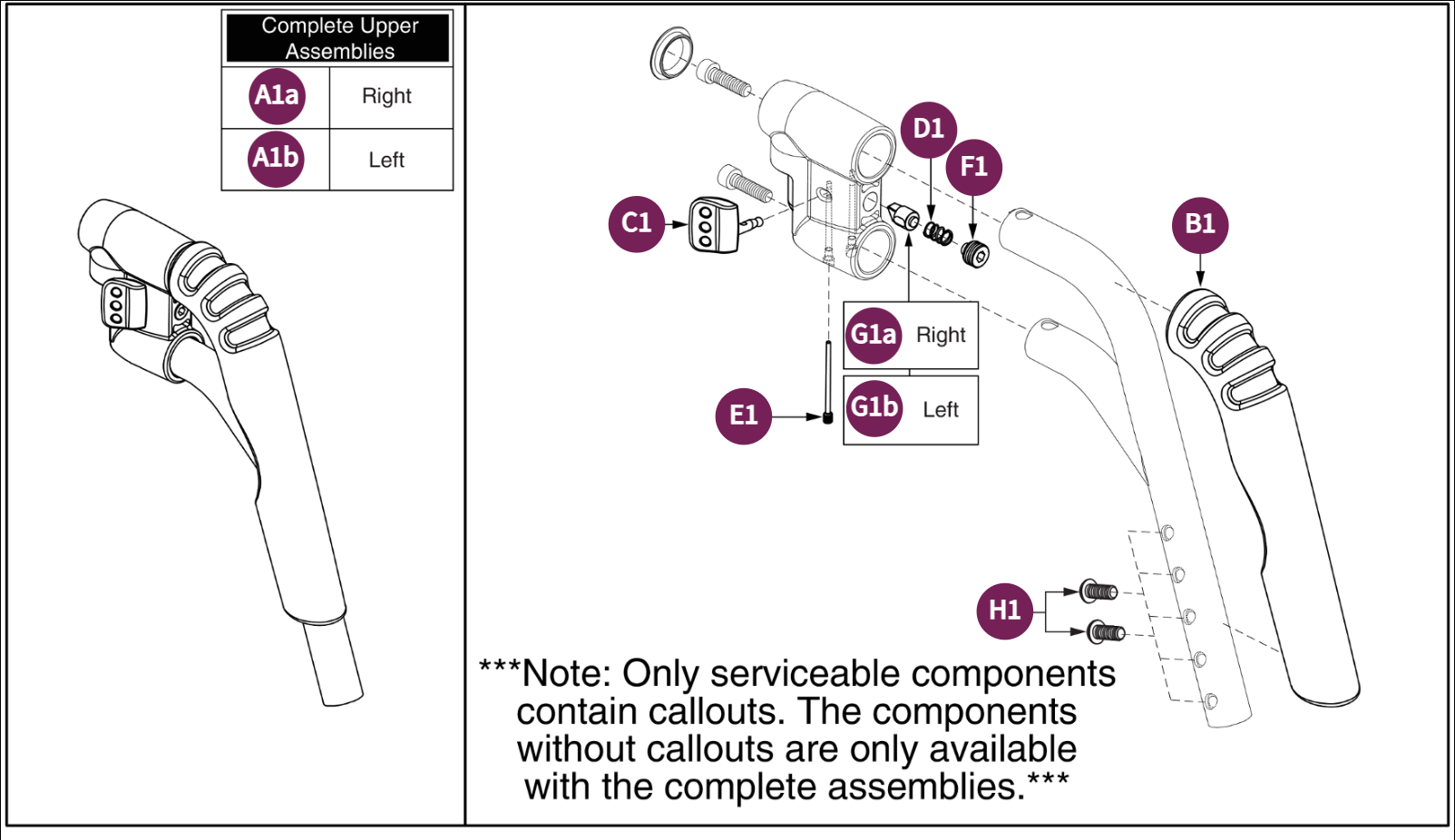 70° Style#8 Swing-away Straight Upper