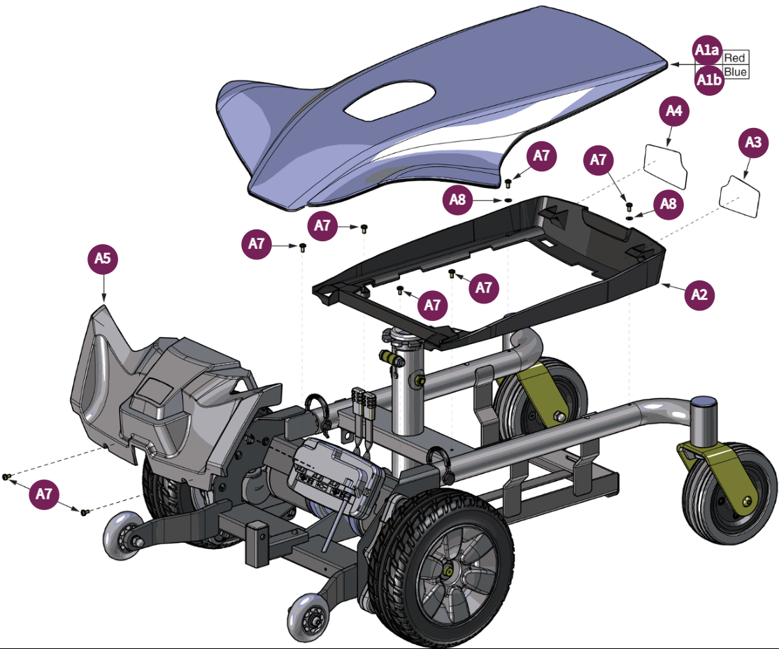 Painted Shroud Assy,Elite ES/Sport Portable
