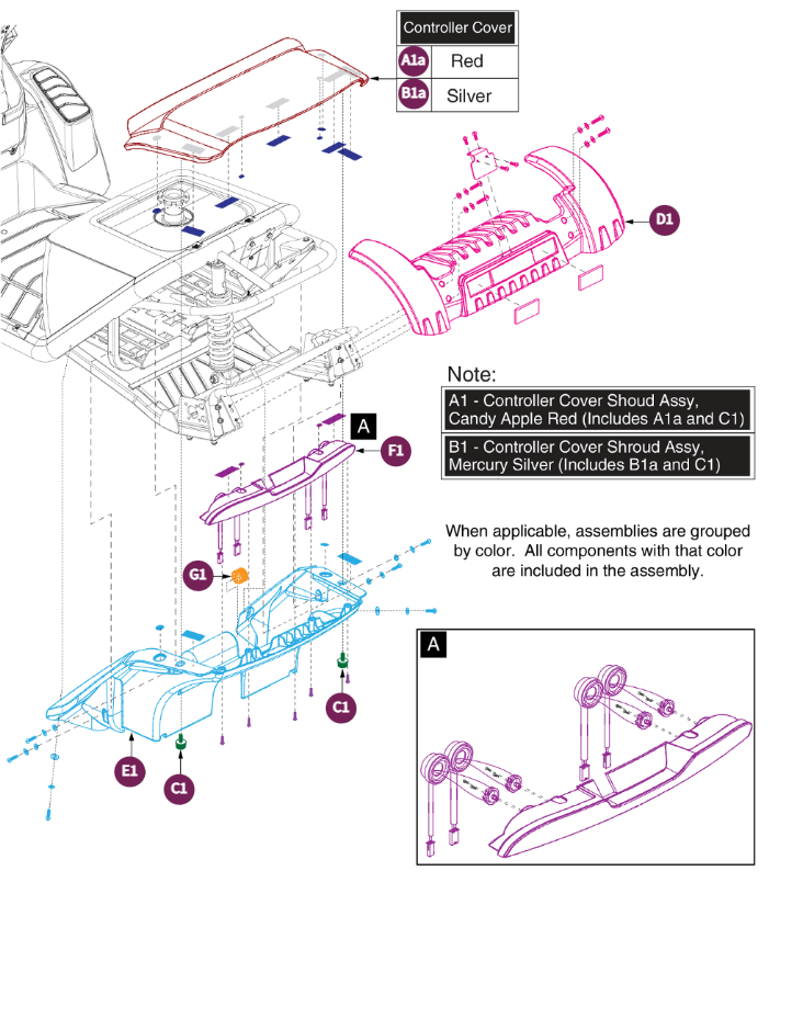 Rear Shroud & Fender, All Colors