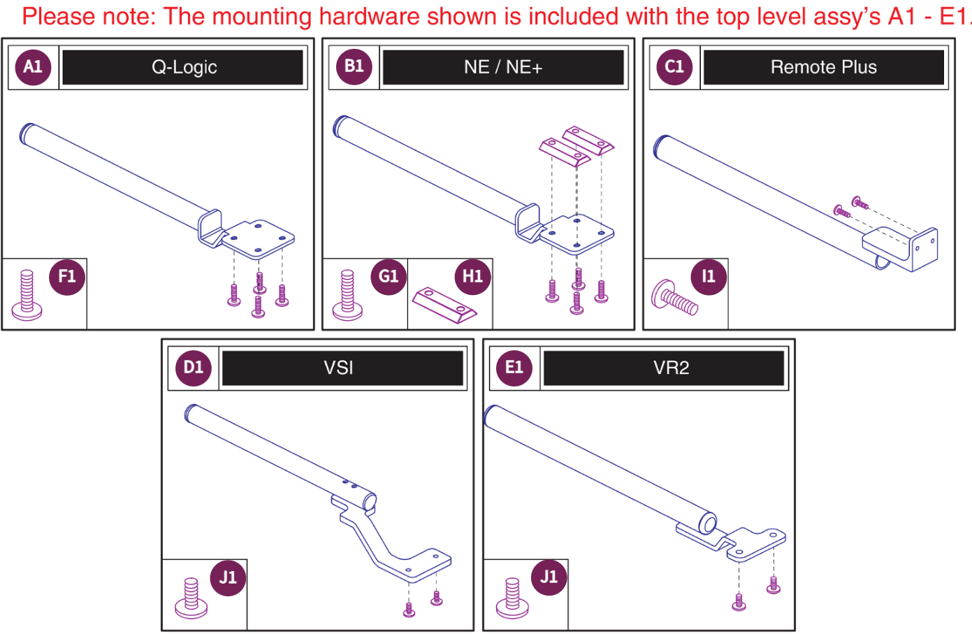 Fixed Joystick Mounts, Quantum Joysticks