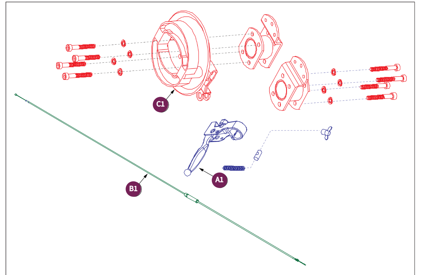 Hand Brake Assy, BAJA Raptor 2
