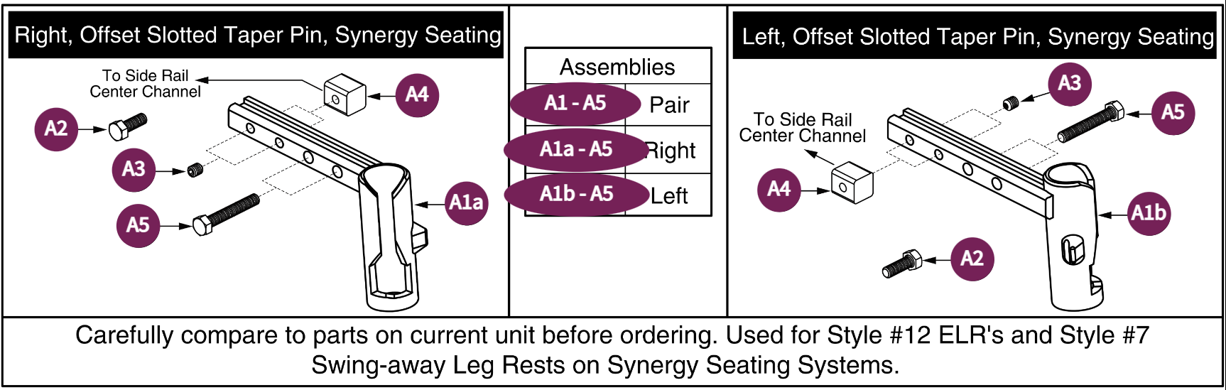 Legrest Hanger Style#7 Swing-away & Style#12
