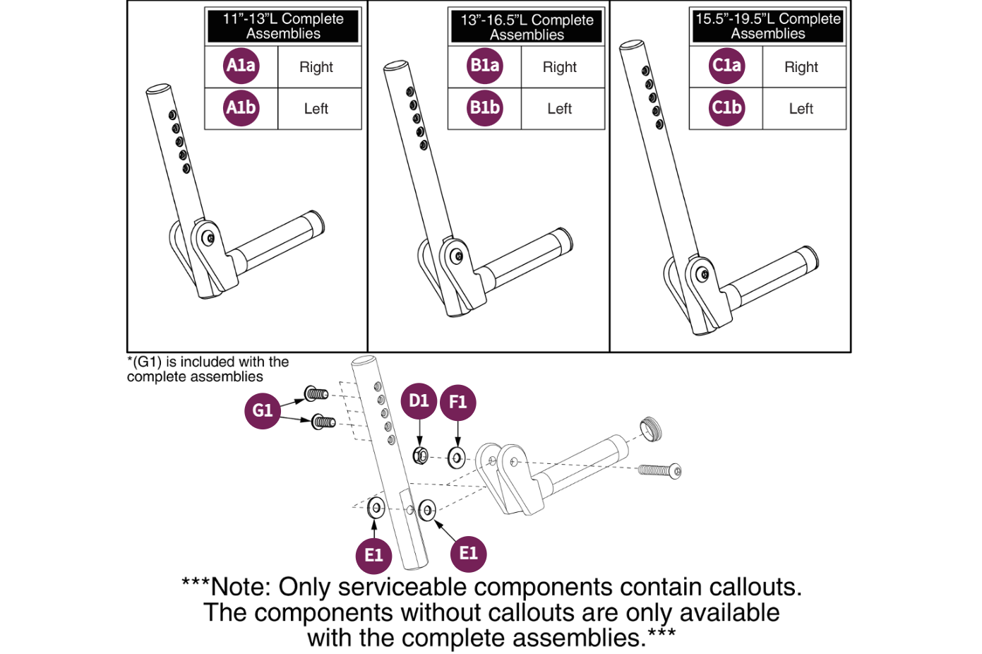 Angle Adj LowerLegrest,Short(4&5"wide footplate)#8