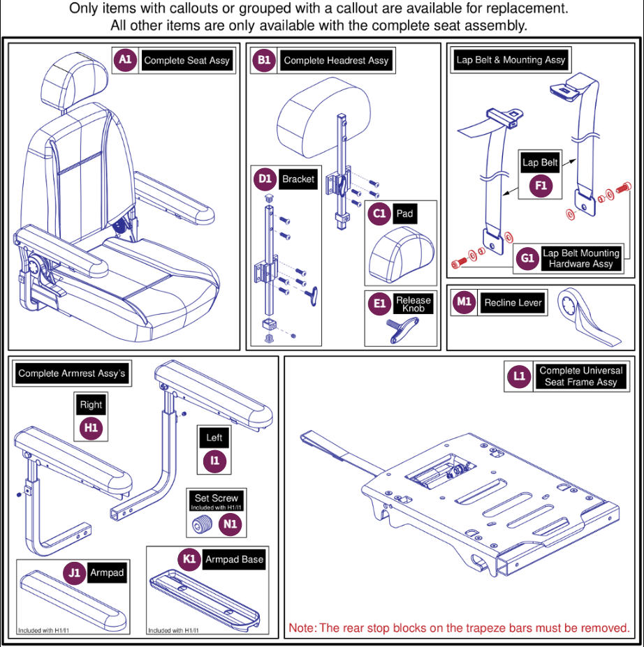 18"Wx18"-20D Comfort Seat,115°LTD Recline